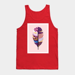 Colorful leaf Artwork Illustration Tank Top